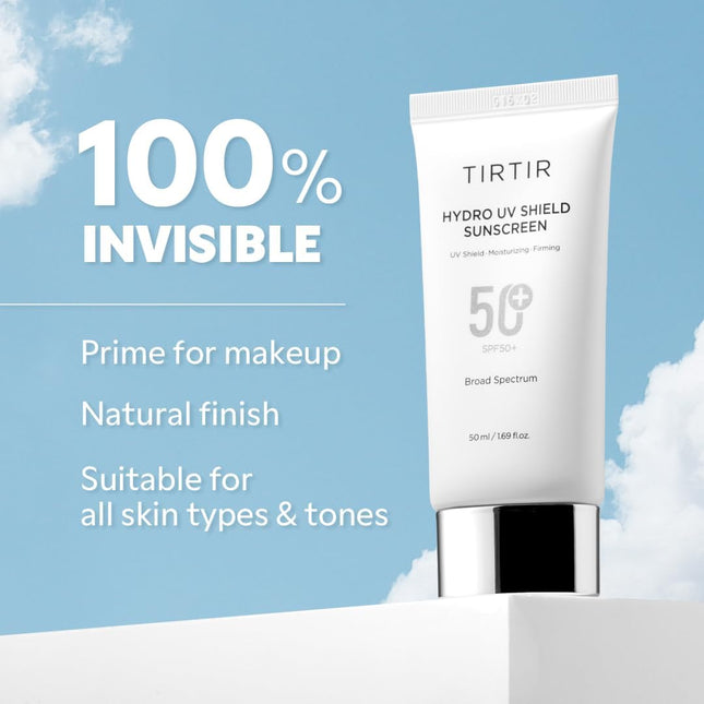 TIRTIR Hydro UV Shield Sunscreen SPF 50+ UVA/UVB Protection, Lightweight, No White Cast