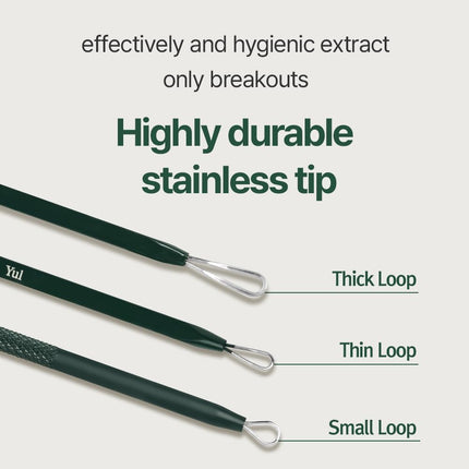 Pyunkang Yul - Pimple Extractor, estuche de estaño incluido, herramientas extractoras para eliminación de espinillas en la cara