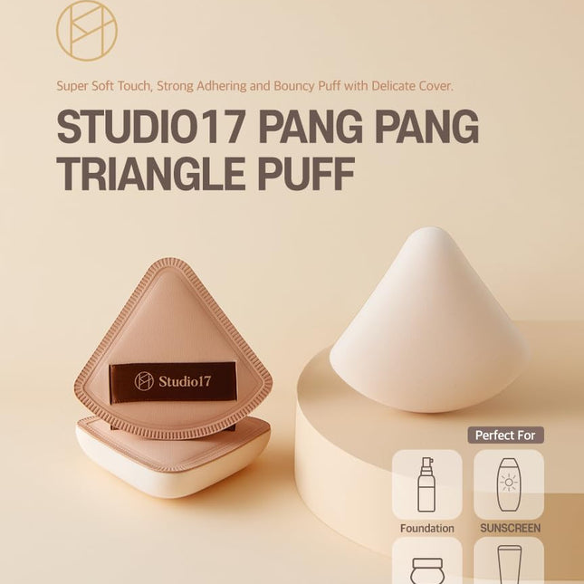 STUDIO17 Pang Pang Tringle Makeup Powder Puff 1 pieza | Esponja de maquillaje grande de látex