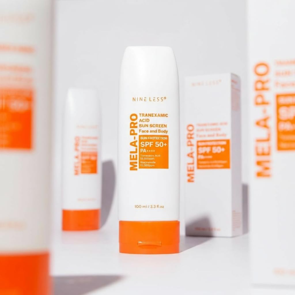 NINE LESS  Protector Solar. MELA-PRO Tranexamic Acid Sun Screen – 100 ml
