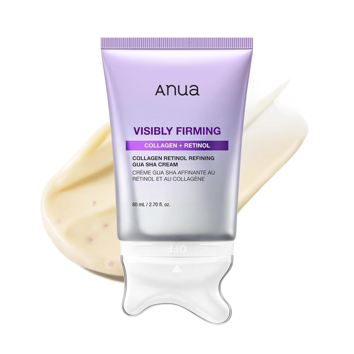 Anua Retinol Collagen Refining Gua Sha Cream – Crema Reafirmante para Cuello y Contorno Facial 80 ml