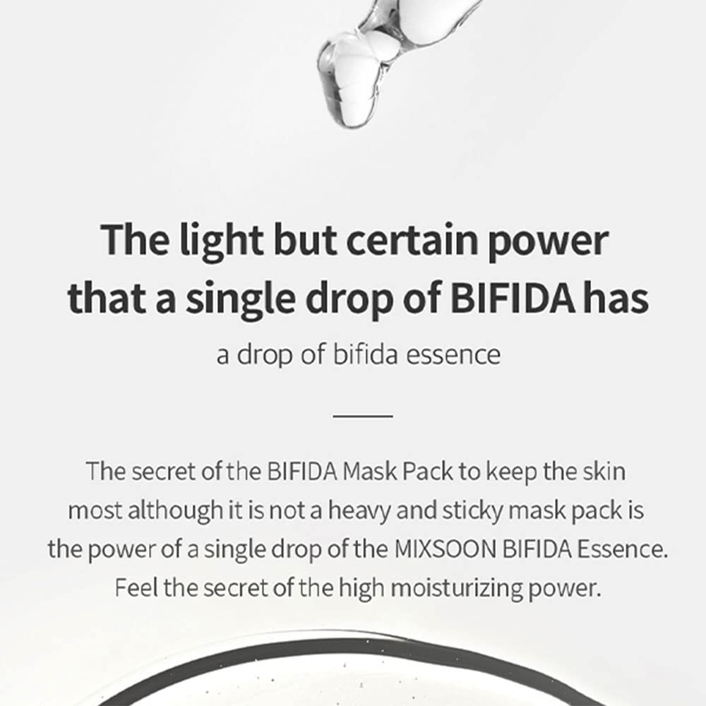 mixsoon Bifida - Paquete de mascarillas hidratantes faciales de vidrio coreano, 5u