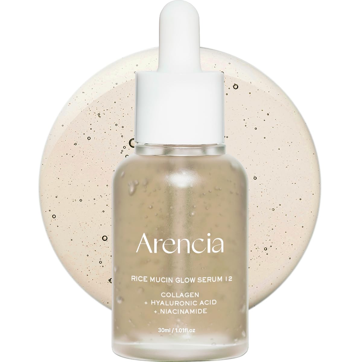 Arencia Rice Mucin Glow Serum 30ml, colágeno + ácido hialurónico y niacinamida
