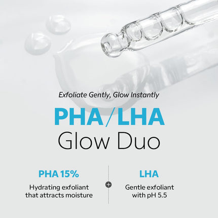 TIRTIR PHA - Suero exfoliante al 15% - Peeling hidratante Fórmula suave de PHA y LHA para pieles sensibles