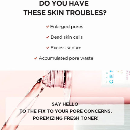 Skin1004 Centella Poremizing Tónico exfoliante y regulador del sebo 210ml