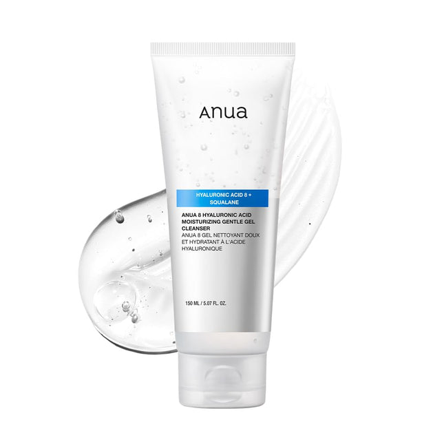 Anua 8 Hyaluronic Acid Moisturizing + Squalane Gentle Gel Cleanser – 150 ml