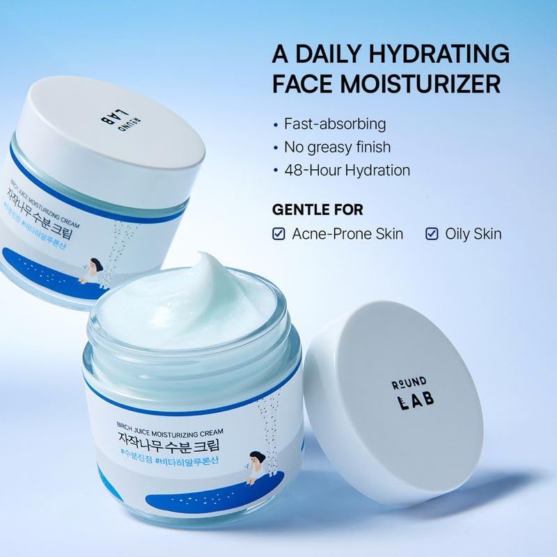 ROUND LAB Birch Juice Moisturizing Cream para pieles grasas 80 ml