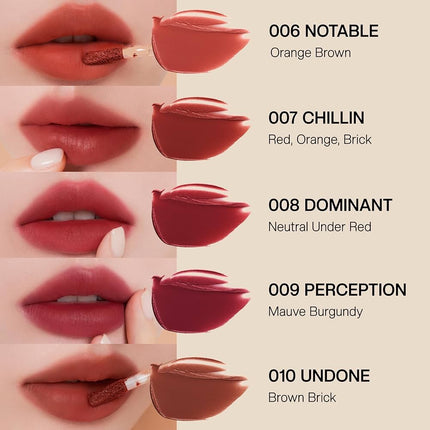 MUZIGAE MANSION Objet - Tinte labial líquido, tinte mate terciopelo, lápiz labial impermeable de larga duración