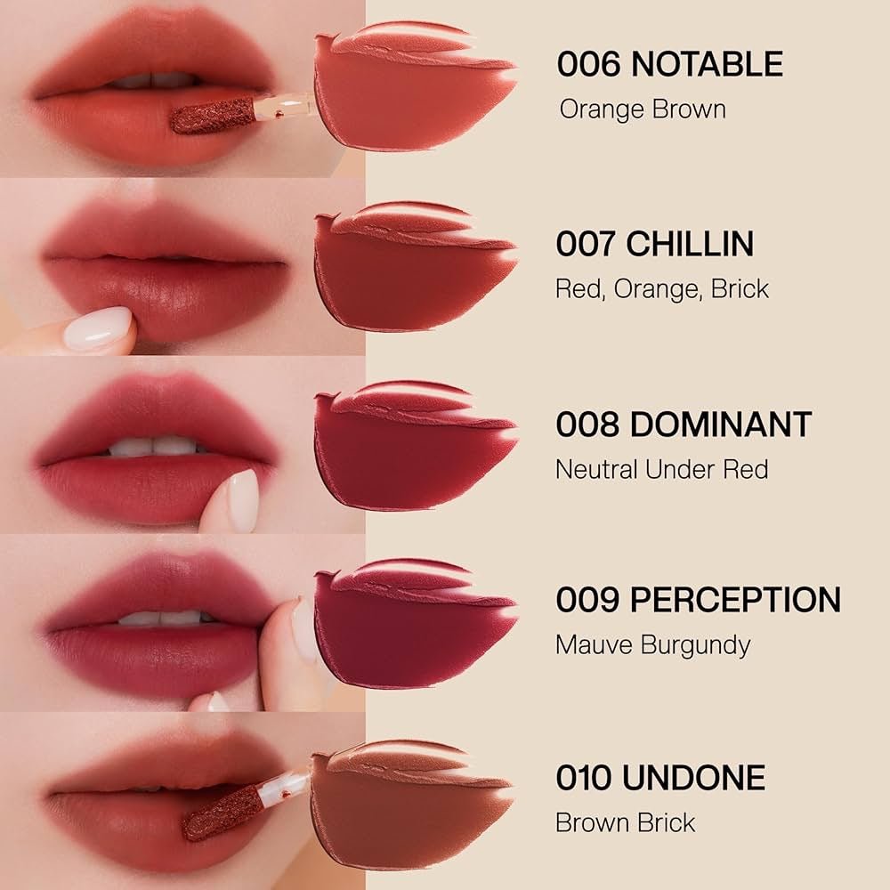 MUZIGAE MANSION Objet - Tinte labial líquido, tinte mate terciopelo, lápiz labial impermeable de larga duración