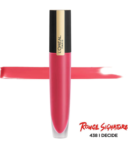 L'Oréal Paris Lipstick Rouge Signature - Pinta labios de larga duración acabado mate