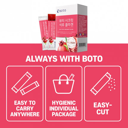 BOTO Beauty Secret Pomegranate Collagen Jelly Stick (15 sticks)