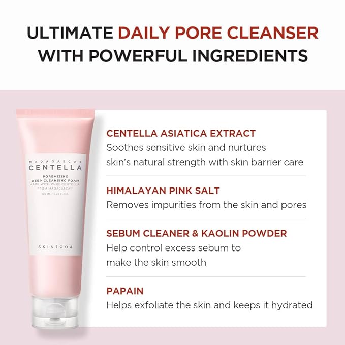 SKIN 1004 -Centella Poremizing Espuma limpiadora profunda 125ml