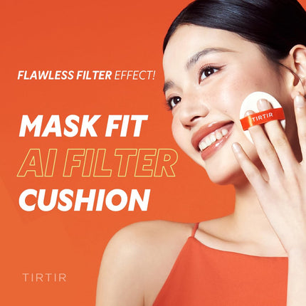 Tirtir Mask Fit Ai Filter Cushion Foundation Acabado semimate  Hasta 72 h cobertura media