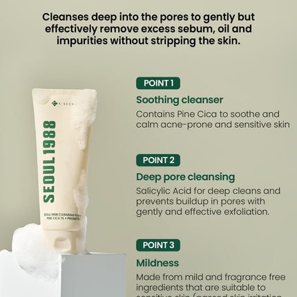 KSECRET Espuma limpiadora: Pino Cica 1% + Probióticos 150ml