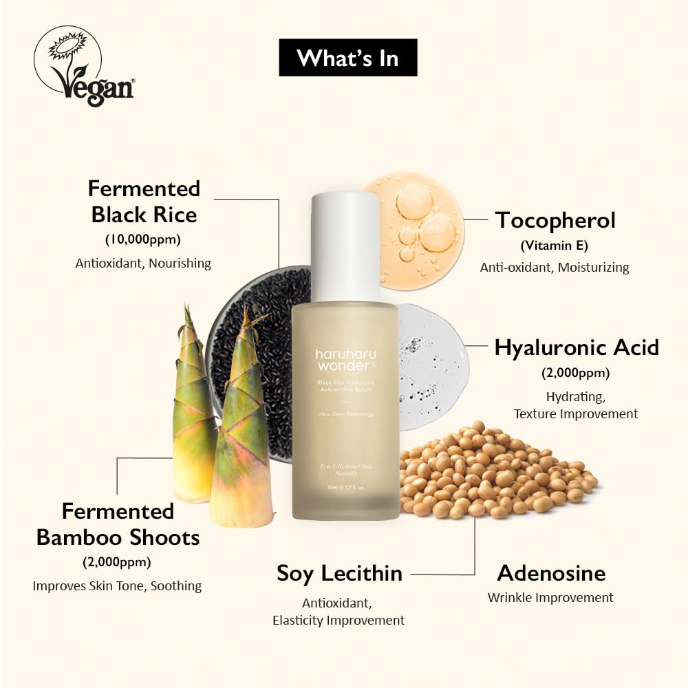 Haruharu Wonder Black Rice Hyaluronic Anti-wrinkle Serum - 50ml
