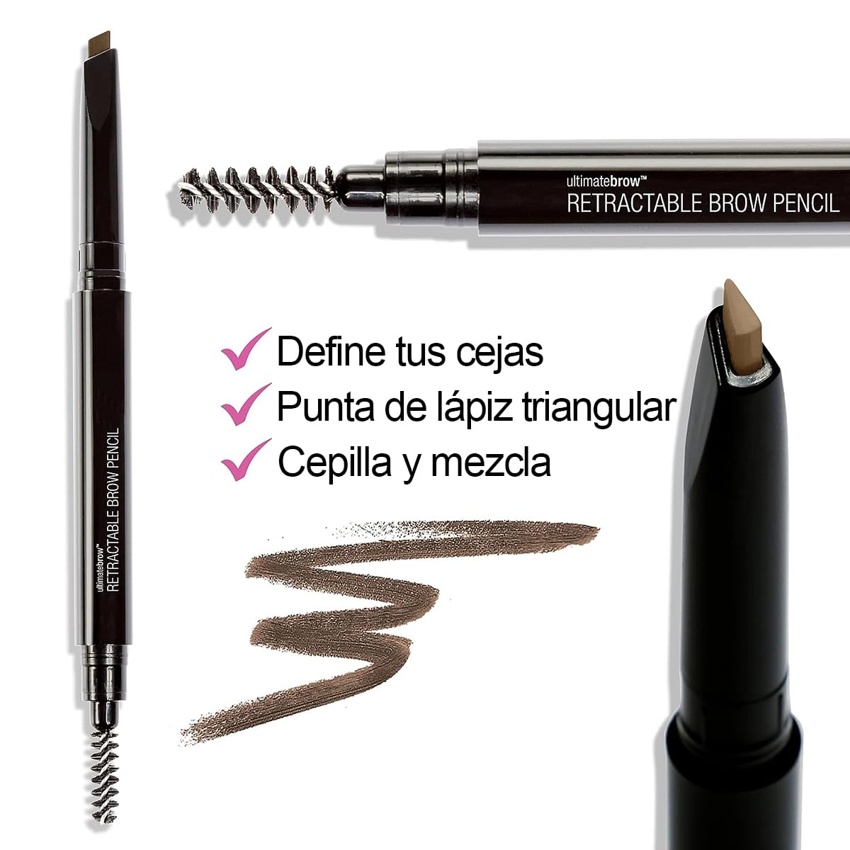 wet n wild Ultimate Brow Retractable – Lápiz Retráctil para Cejas