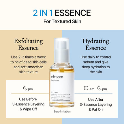 Mixsoon Bean Essence Esencia Exfoliante e Hidratante 50ml
