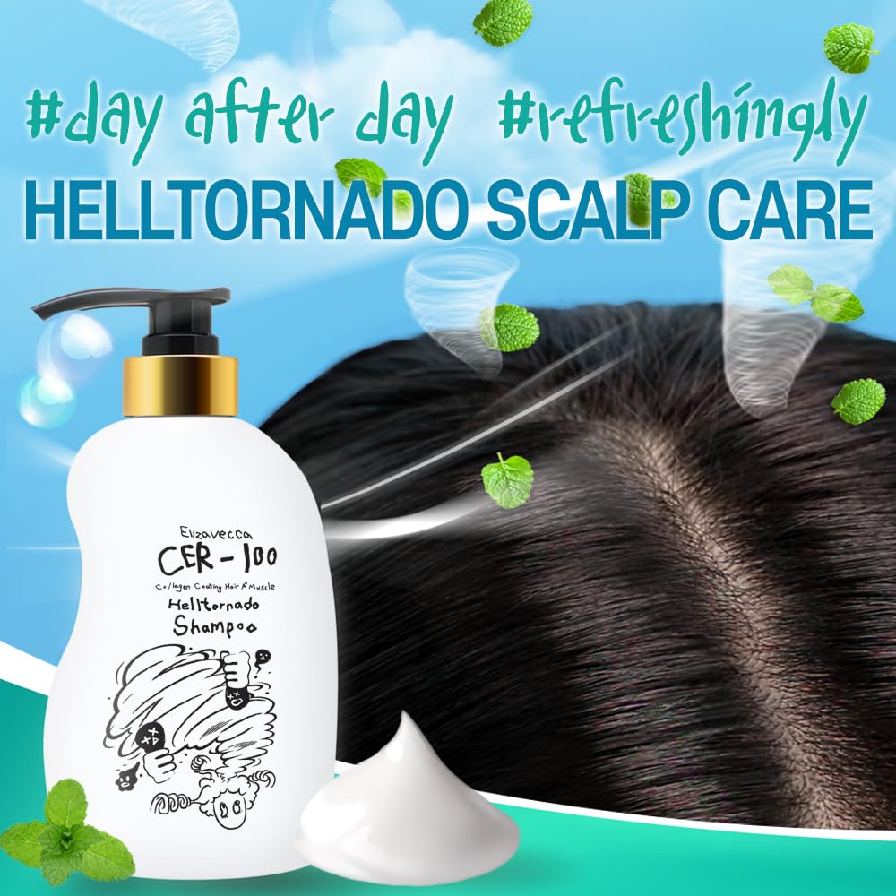 Elizavecca CER-100 Recubrimiento de colágeno para cabello A+ Muscle Hell-Tornado Shampoo