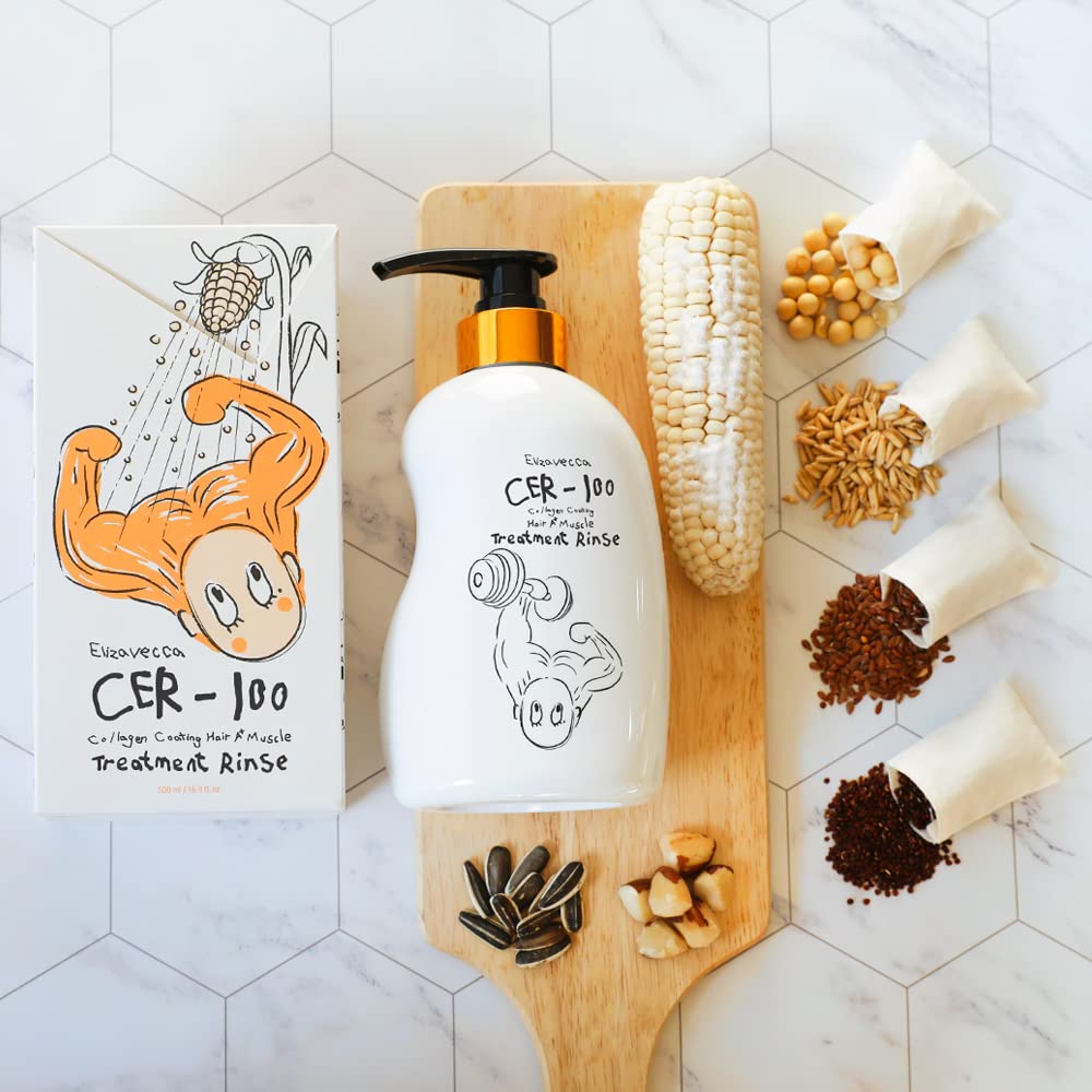 Elizavecca CER-100 Collagen Coating Hair Muscle Treatment Rinse 500ml