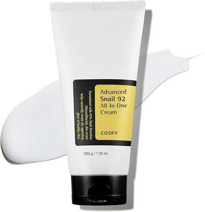 COSRX Snail Mucin 92% Crema Reparadora Daily Face Gel Moisturizer, Acne-prone,Para piel sencible, Korean Skincare 50ml