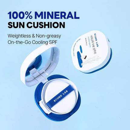 Round Lab Cushion solar hidratante con bloqueo UV SPF50+ de amplio espectro 15g
