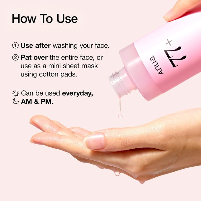 Anua Peach 77 - Tónico de niacina esencia, 8.5 fl oz, tóner iluminador 250ml