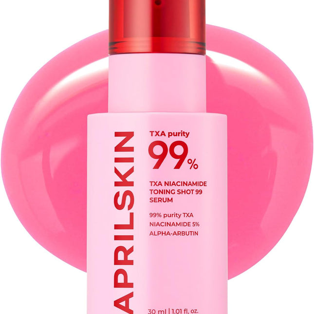 APRILSKIN TXA Niacinamide Toning Shot 99 Spicule - Serum para iluminar y cuidar los poros, 99% ácido tranexámico de alta pureza 3%+ niacinamida 5% 30ml
