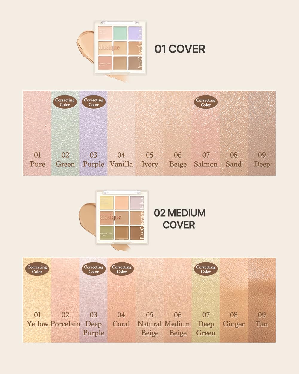 Dasique Pro Concealer Palette 02 Medium