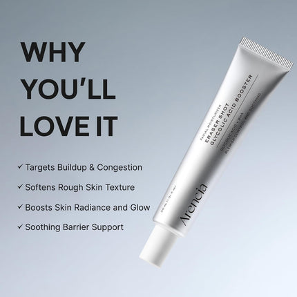 Arencia Eraser Shot Serum Glycolic Acid Booster – Sérum Exfoliante AHA, BHA y PHA 30 ml