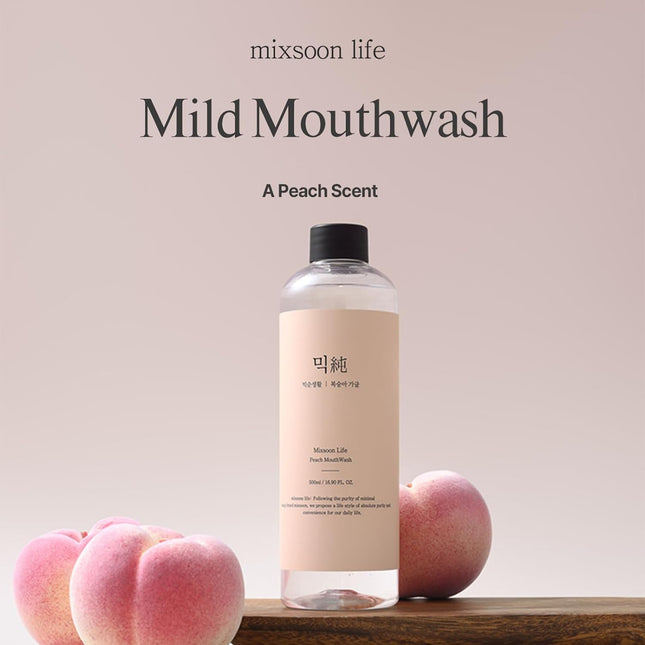 Mixsoon Life Mild MouthWash (Peach Scent- enjuague bucal) 500ml