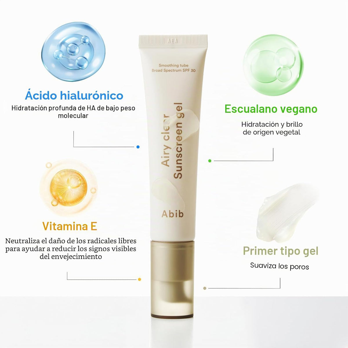Abib Airy Clear Sunscreen Gel Smoothing Tube SPF 30 – 30 ml