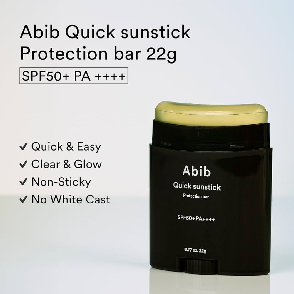 Abib Barra de protección rápida SPF50+ protector solar coreano, sin Whitecast, extracto de centella