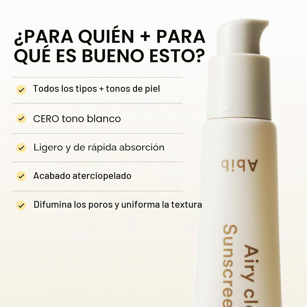 Abib Airy Clear Sunscreen Gel Smoothing Tube SPF 30 – 30 ml