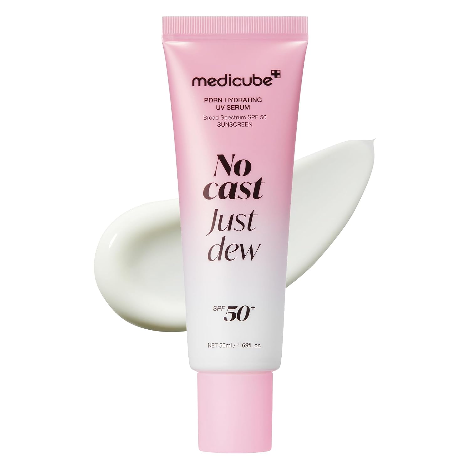 medicube No Cast Just Glow 50ml- ProtectoMedicube No Cast Just Dew PDRN Hydrating UV Sun Serum SPF 50 – Protector Solar Hidratante 50 ml