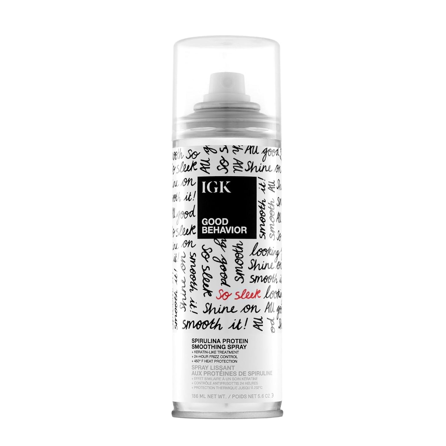 IGK GOOD BEHAVIOR Spirulina Protein Smoothing Spray Control Frizz+ protector de calor 80ml