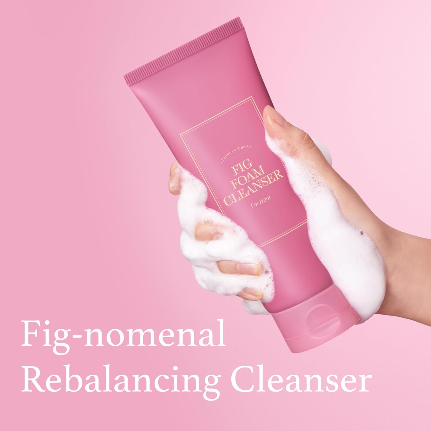 I'm from Limpiador de espuma de higo, lavado facial coreano diario suave para piel grasa, sensible, control de sebo