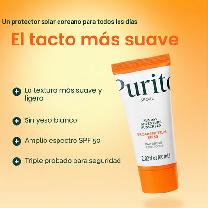 PURITO SEOUL Daily Soft Touch Sunscreen SPF50+ PA++++ 60 ml