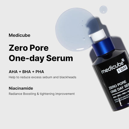 Medicube Zero Pore One Day peptide serum Suero exfoliante y reafirmante de poros