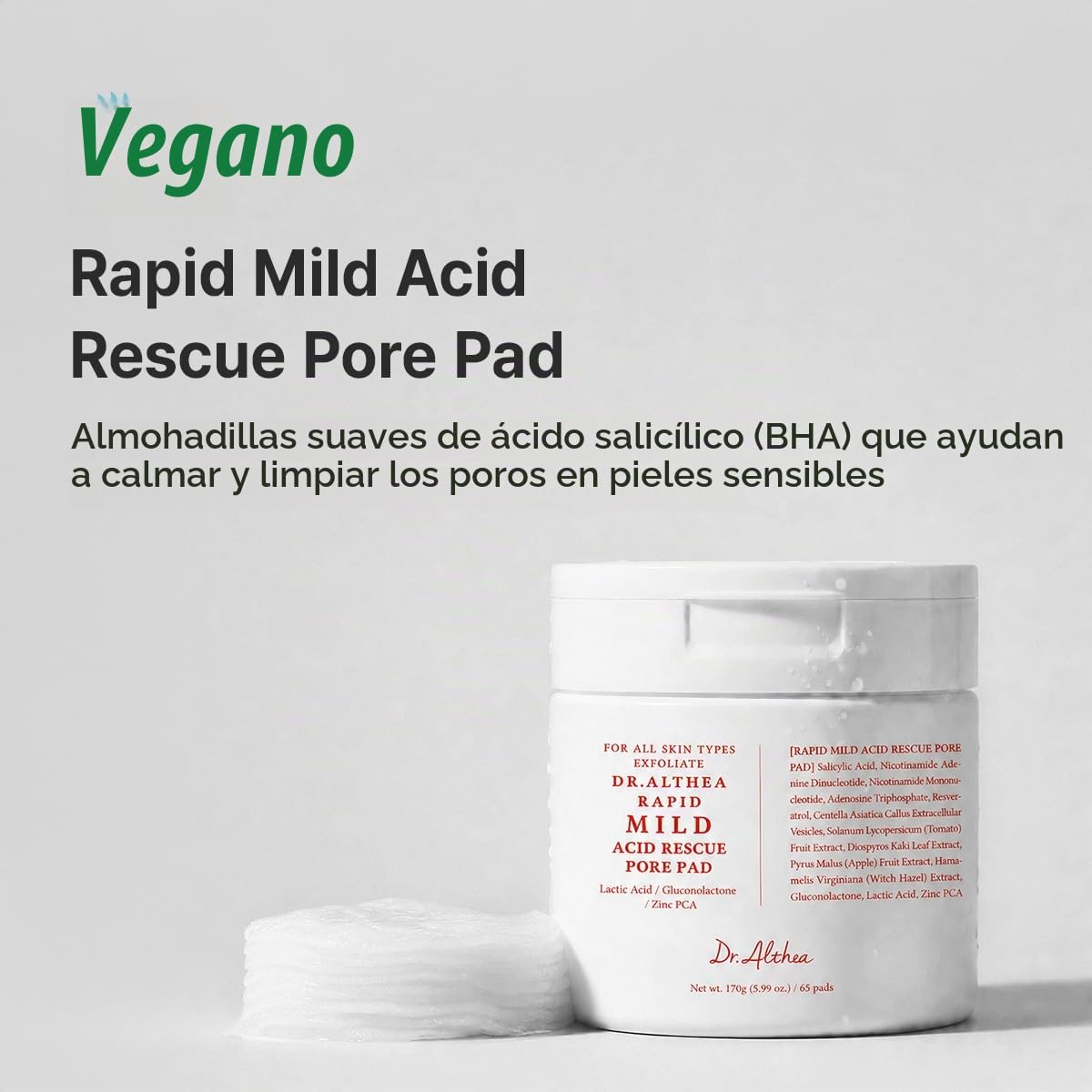 Dr. Althea Rapid Mild Acid Rescue Pore Pad 170g
