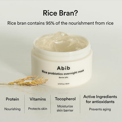 ABIB Rice probiotics overnight mask Barrier jelly 80ml