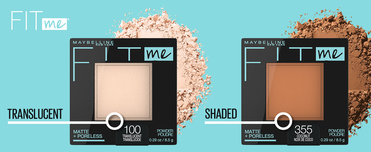 Maquillaje en Polvo Facial Compacto Sin Poros + Fit Me Matte Maybelline
