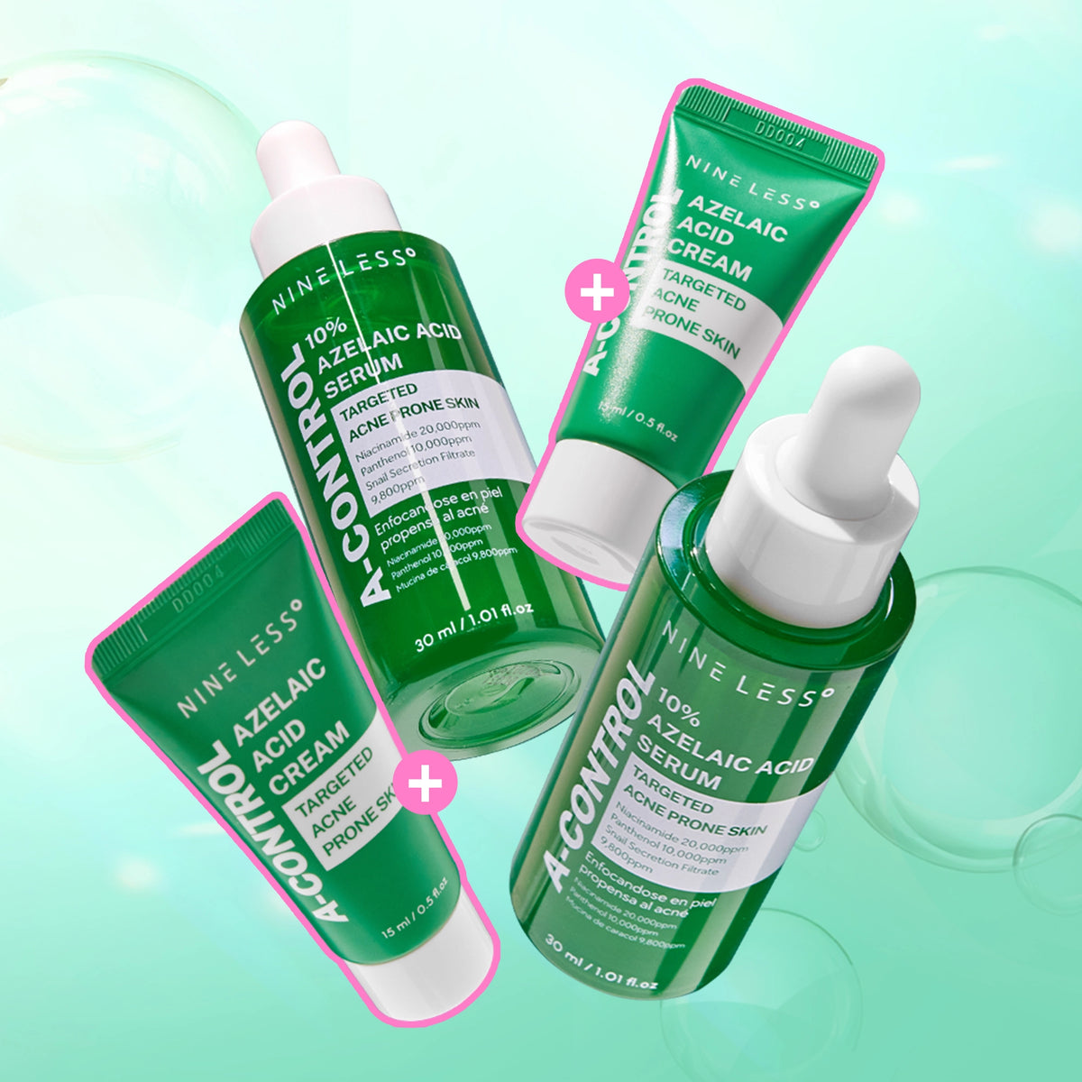 Nine Less Azelaic Acid Serum Duo Set (Free Gift : Azelaic Acid Cream 15ml (2ea)