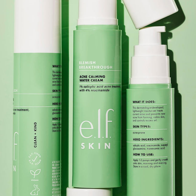 e.l.f. SKIN Blemish Breakthrough - 50ml Crema calmante y ligera, que combate las imperfecciones