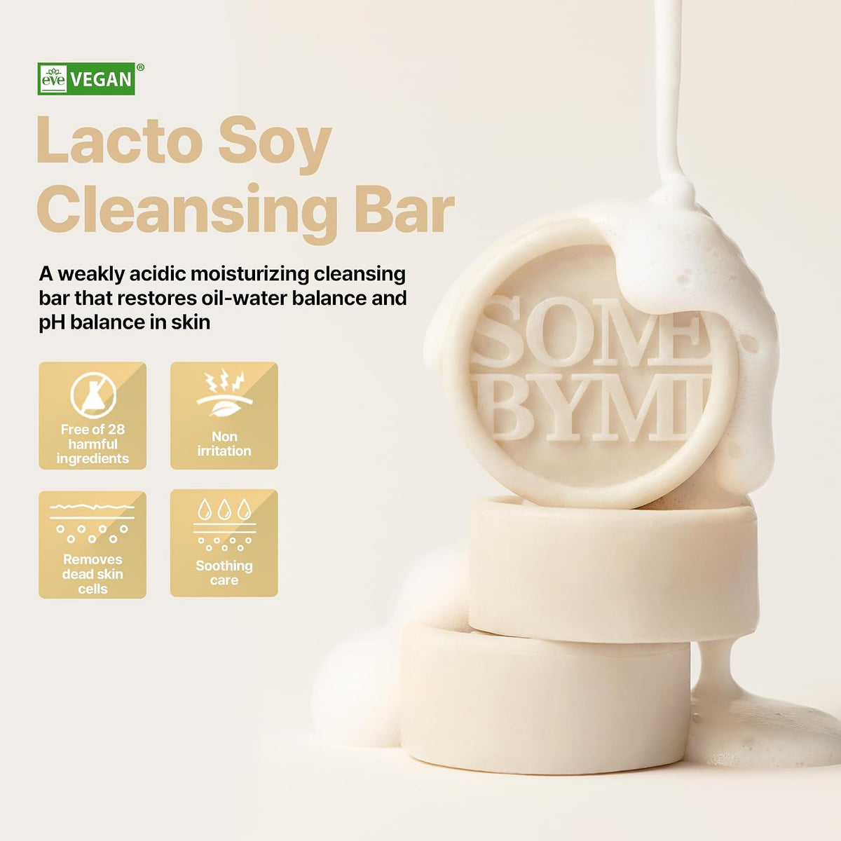 Some by Mi Jabón facial Some By Mi Lactosoy Low Ph Morning Cleansing Bar 90g