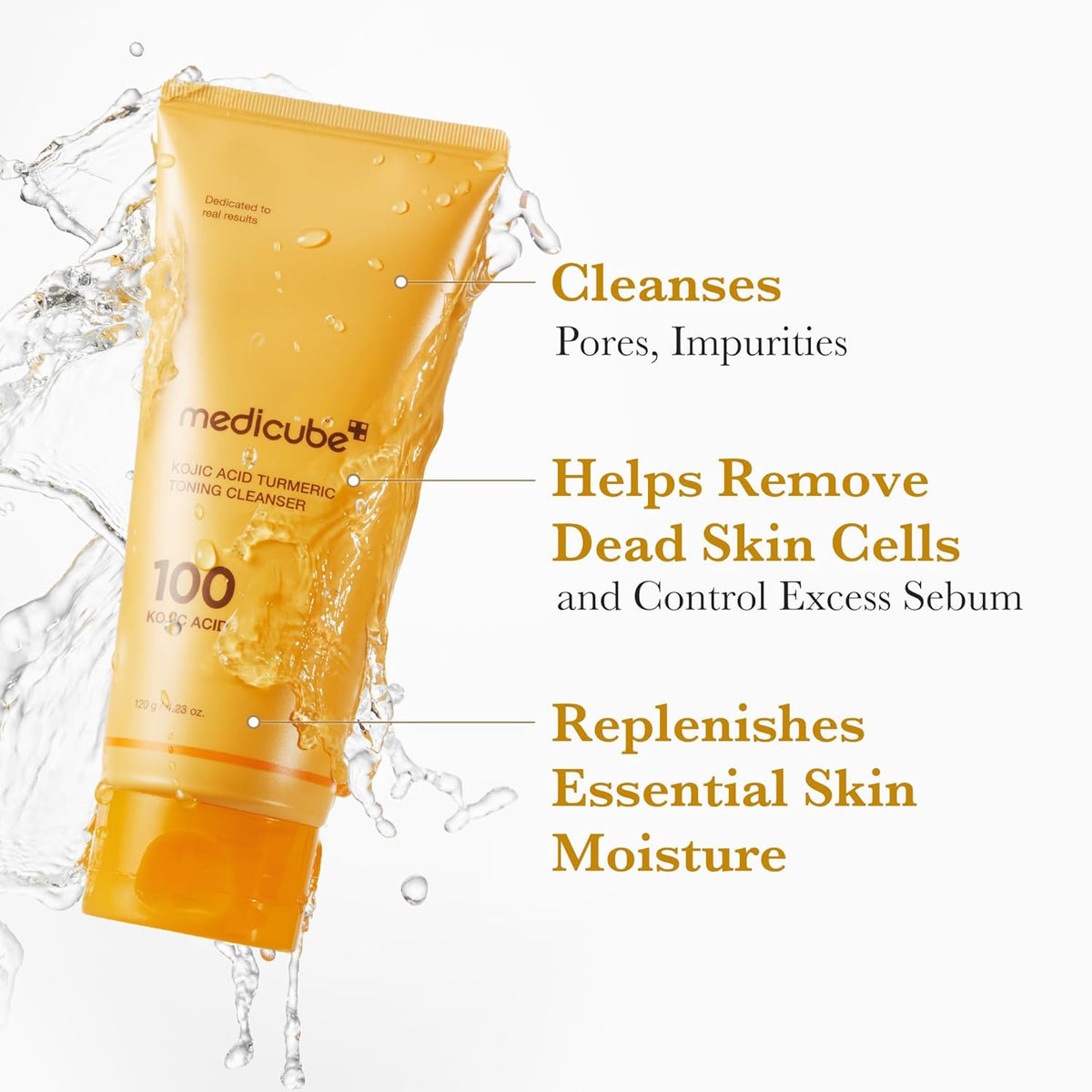 Medicube Kojic Acid Tumeric Toning Cleanser 120g