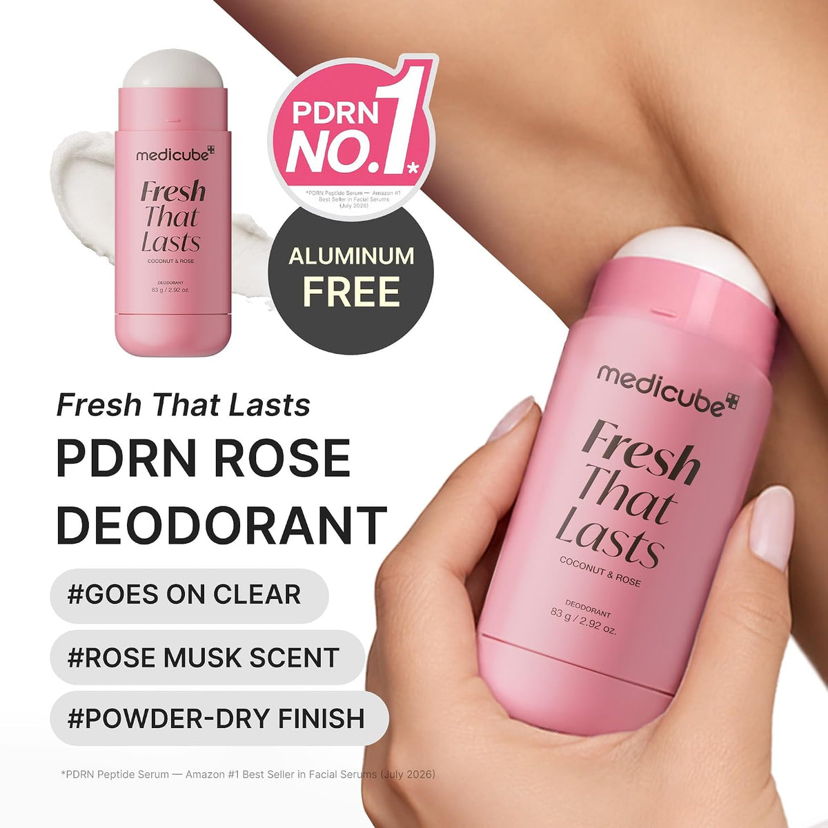 Medicube PDRN Deodorant Rose Musk – Desodorante con PDRN 83g