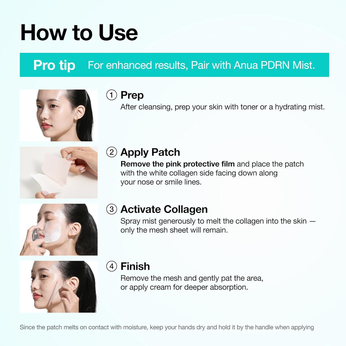ANUA PDRN Collagen Melting Patch for Glass Skin – Parches de Colágeno y PDRN para Líneas de Expresión