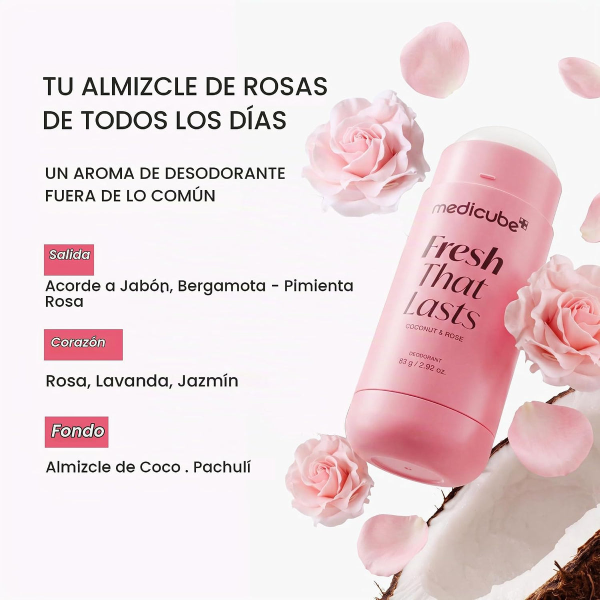 Medicube PDRN Deodorant Rose Musk – Desodorante con PDRN 83g