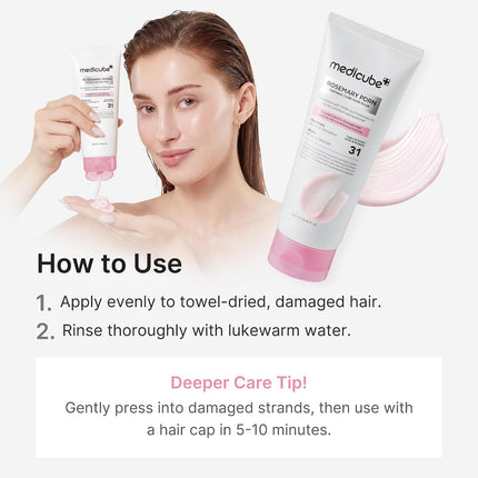 Medicube Rosemary PDRN Deep Damage Care Hair Mask – Mascarilla Reparadora para Cabello Dañado 200ml
