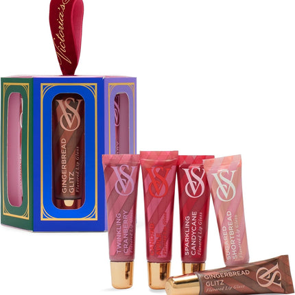 Victoria's Secret Lip Gloss Gift Set, Flavored Lip Gloss Set for Women, 5 Lip Glosses